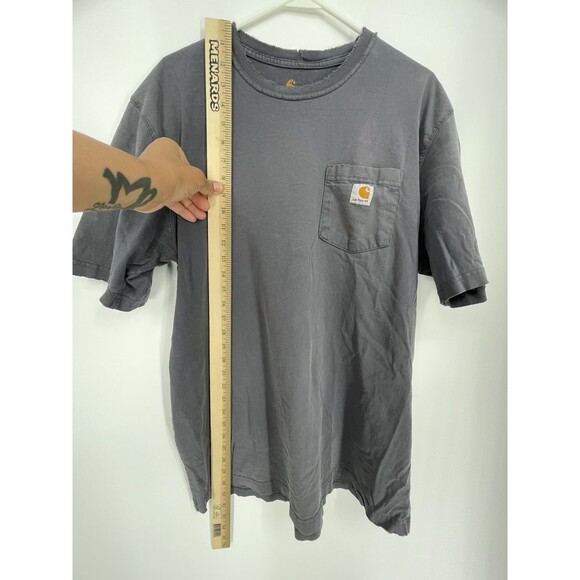 Carhartt Shirt Pocket Tee Logo Workwear Original Fit Skater Thrashed K87 Tall - Picture 7 of 13